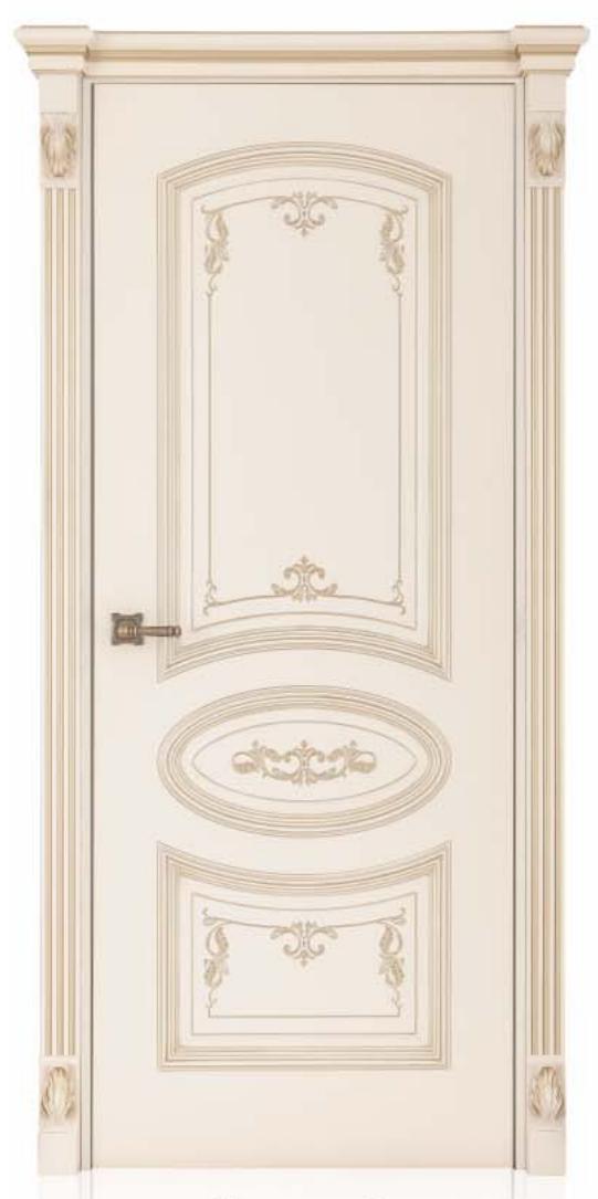 Межкомнатная дверь Багет-3 эмаль слоновая кость